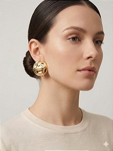 Brinco de pressão botão martelado