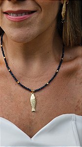 Colar cristais peixe