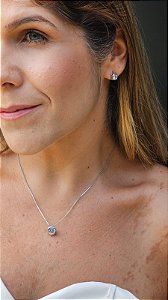 Conjunto ponto de luz prata