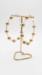 Maxi argola esfera dourada