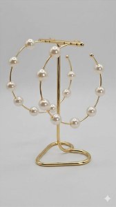 Maxi argola esfera pérola