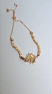 Pulseira Sol de Nossa Senhora dourada