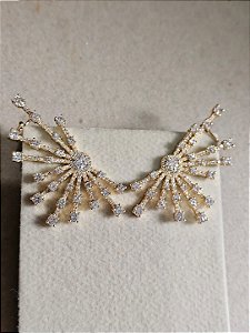 Earcuff flash folheado dourado