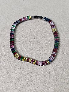 Pulseira riviera colorida ônix