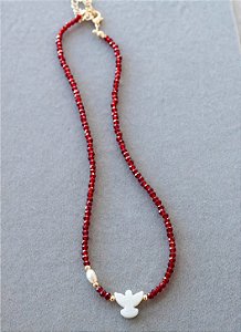 Colar cristais espirito santo vermelho