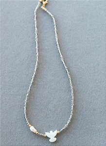 Colar cristais espirito santo fumê