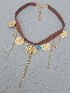 Choker boho chocolate