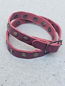Pulseira duas voltas vermelha