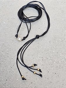 Choker amarração ponto de luz preto