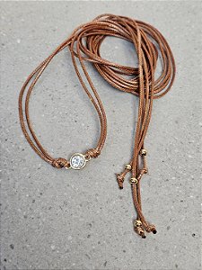 Choker amarração ponto de luz caramelo