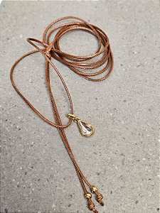 Choker amarração gota caramelo