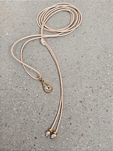 Choker amarração gota bege