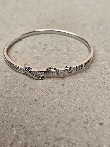 Bracelete slin serpente prata