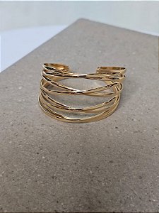 Bracelete linhas dourado