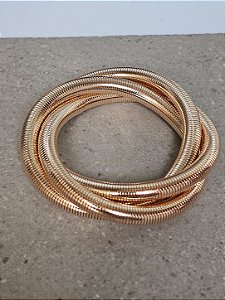 Pulseira mola dourada