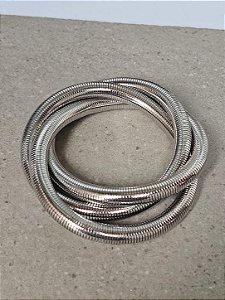 Pulseira mola prata