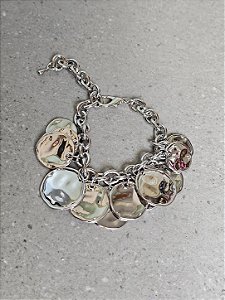 Pulseira moedas prata