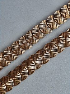 Cinto moedas ajustável dourado