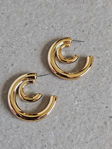 Argola dupla abs dourado