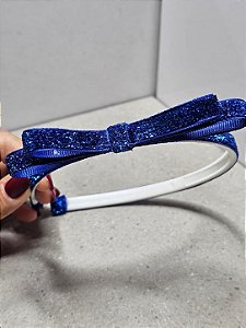 Tiara azul com brilho