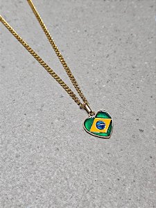Gargantilha coração brasileiro