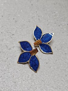 Brinco pétalas azul