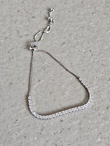 Pulseira riviera gravatinha prata