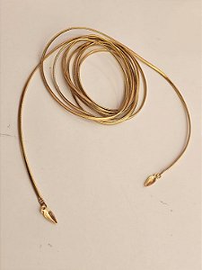 Cordão amarração dourado