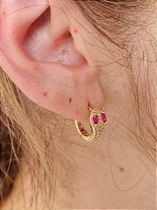Argola serpente pink