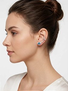 Earcuff gota azul