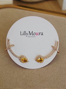 Earcuff gota amarelo