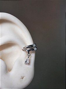 Piercing fake pingente prata
