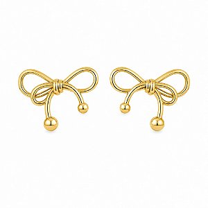 Brinco Laço dourado