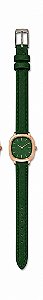 Relógio Aço com Pulseira Courinho verde