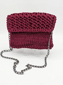 Bolsa de tricô vinho