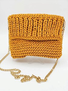 Bolsa de tricô caramelo