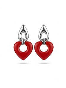 Brinco duas gotas vermelho