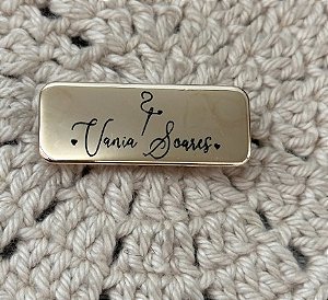 Plaquinha de Metal 2,5 x 1 cm