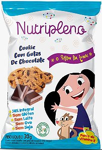 Biscoito Show da Luna Cookie com Gotas de Chocolate | sem glúten e sem leite (30g)