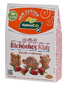 Biscoito Bichinhos Kids sabor Morango | Sem glúten e vegano ' 80g