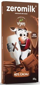 Chocolate Tablete 40% Cacau | Zeromilk (20g)