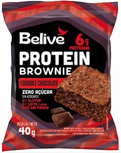 Brownie Protein sabor Double Chocolate com 6g de Proteína Vegana | Zero Açúcar (40g)