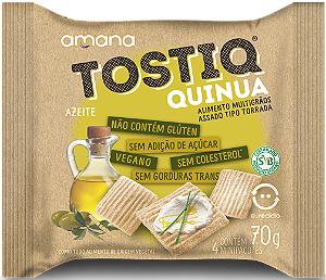 Torrada Tostiq Quinua sabor Azeite com 4 pacotes (70g)