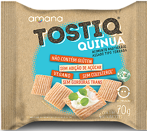 Torrada Tostiq Quinua Tradicional | sem glúten e sem lactose '70g