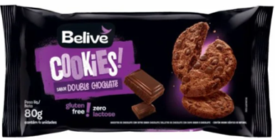 Cookies sabor Double Chocolate | Sem glúten e sem leite (80g)