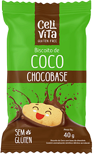 Biscoito de Coco Chocobase | sem glúten e sem leite (40g)