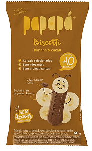 Biscoito Infantil Biscotti Banana e Cacau | sem adição de açúcar (60g)