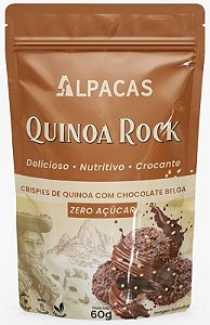 Biscoito Flocos de Quinoa cobertos com Chocolate Belga Quinoa Rock | zero açúcar (60g)
