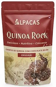 Biscoito Flocos de Quinoa cobertos com Chocolate Belga Quinoa Rock | zero glúten (60g)