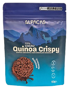 Biscoito Quinoa Crispy cobertos com Chocolate Amargo 70% Cacau | zero glúten (60g)
